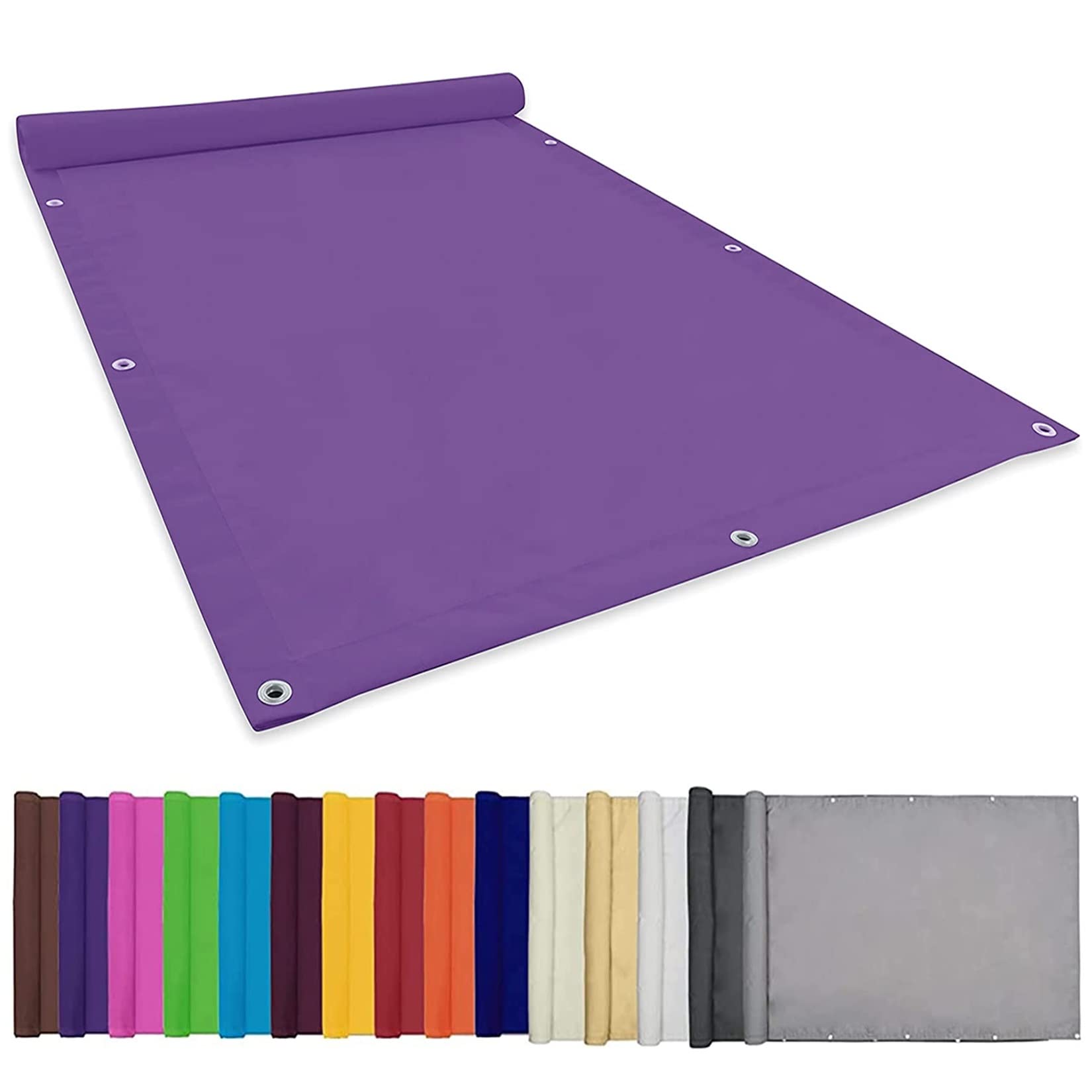 GLDYTVF Outdoor Waterproof Garden Sun Shade Sail 2.5x6M Awning Canopy 98% UV Protection Perfect for Patio Parties Purple Color Includes Free Rope