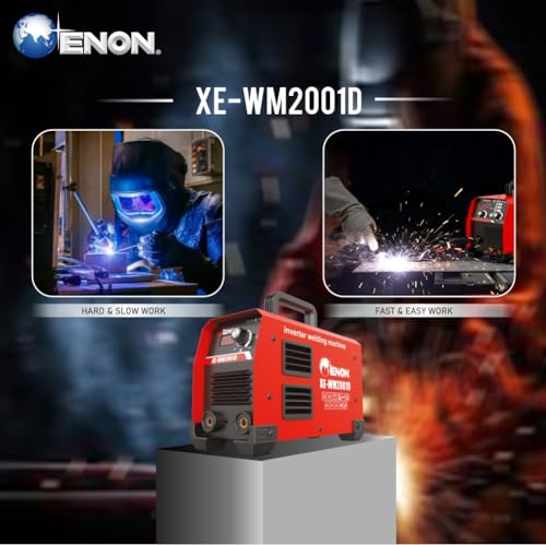 Image of ENON 200A Dual Voltage Inverter ARC Welding Machine | 220V & 380V | LED Display | VRD Anti-Shock | Hot Start Anti-Stick | MMA IGBT Welder for Workshop & Professional Use (XE-WM2001D)