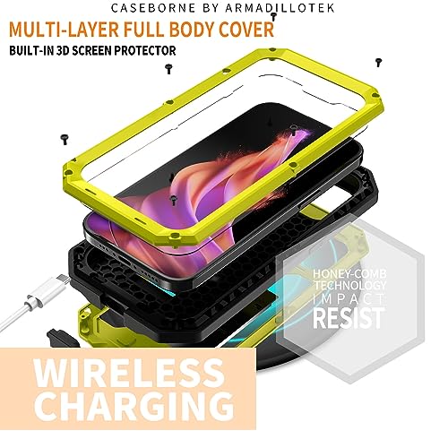 Protection objectif iPhone 15 Plus coque Gorilla antichoc aluminium jaune - 6