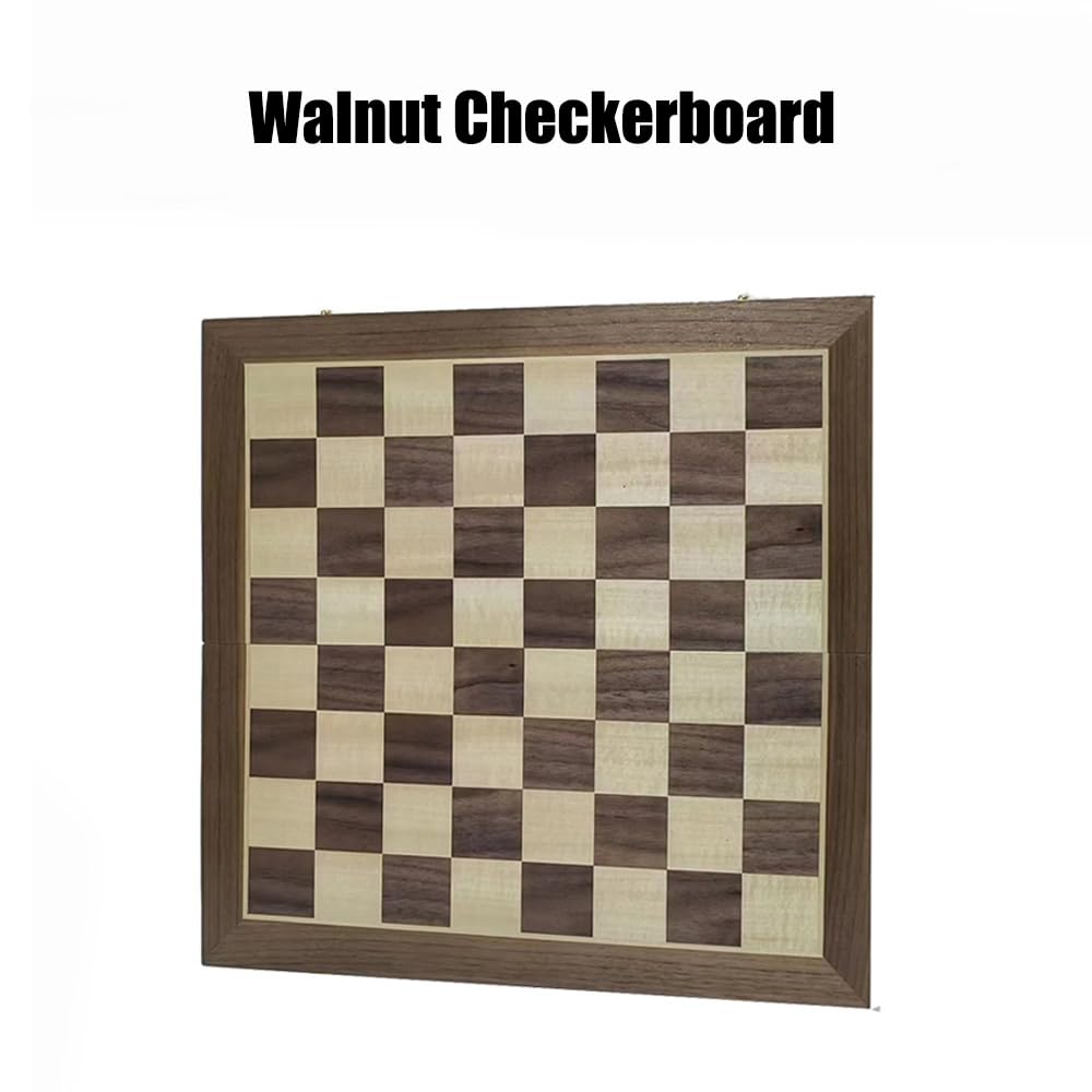 Juego de ajedrez de Madera Plegable con Tablero, Piezas y Compartimento para guardarlas. Ideal para Juegos en Familia.