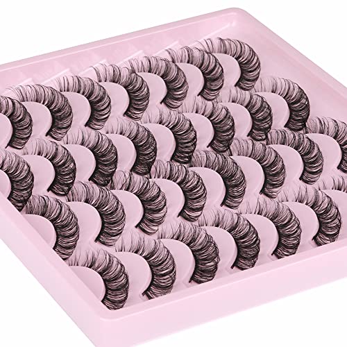 Ruairie 16 paia di ciglia a strisce russe