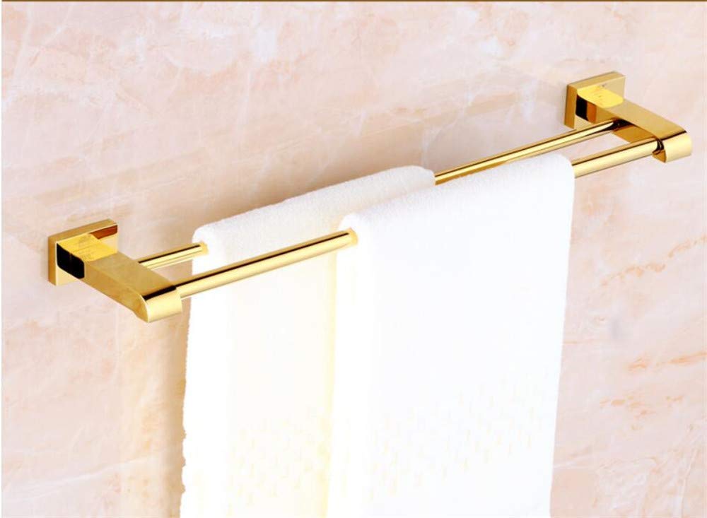 Porte-serviettes cuivre double pôle 60cm pour une cuisine ordonnée