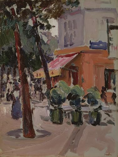 Tableau Jardin du Luxembourg : Toile abstraite de Peploe 60x90 cm