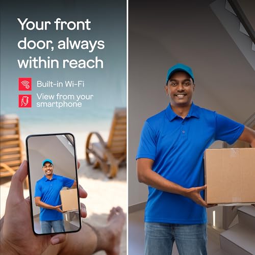 Image of Godrej SeeThru NeX Lux 10 inch Video Door Phone | Full HD Touch Display | WiFi Mobile Connectivity | 2MP 1080P Camera | 2-Way Talk | IR Night Vision | 1024 Images & 128 Video Clips | Electric Lock Control