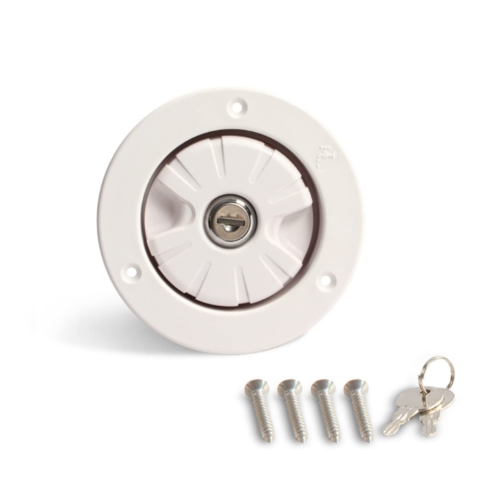 Kogedss Bianco Gravity Lockable Leakproof Fresh Water Inlet Hatch Rv Filling Port Hatch Cover(Bianco)