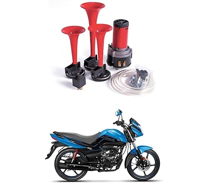 AYW 3 Pipe Air Pressure Horn For Splender Ismart Universal For All Models