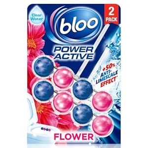 Bloo Power Active Toilet Rim Block, Fresh Flowers, 2 x 50g