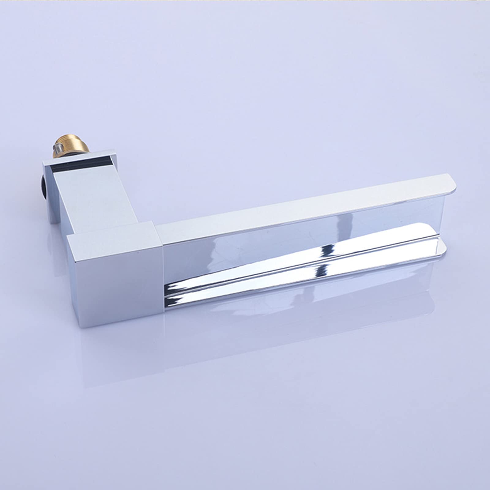 Grifo de bañera Grifo de bañera en Cascada Grifo de baño de Control Dual frío y Caliente Grifo de bañera de latón de una Sola manija Llenador de bañera de Cubierta Grifo de Ducha Cromado