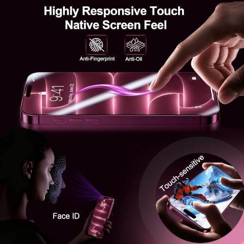 QHOHQ für iPhone 18 Pro Max für Panzerglas, 9H+ Schutzfolie, 3+3 Stück – Ansicht 6