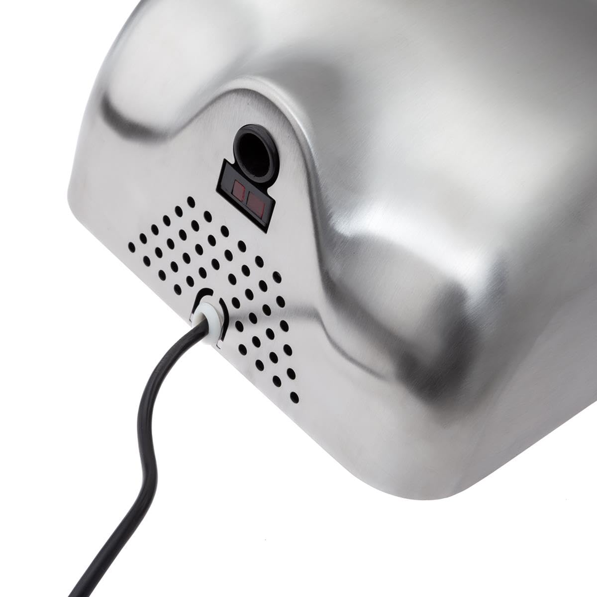Händetrockner Edelstahl HT-25 – 1800W Turbo Handtrockner mit Sensor, 10–12s Trocknungszeit, 90 m/s Luftgeschwindigkeit, kontaktlos, leise & hygienisch für WC, Gastronomie & öffentliche Waschräume