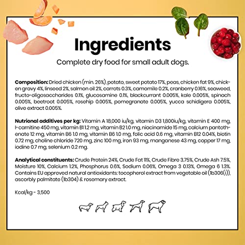 Pooch & Mutt - Kleine Hunde, getreidefreies Hundetrockenfutter, Huhn & Superfood Mischung, 1,5 kg
