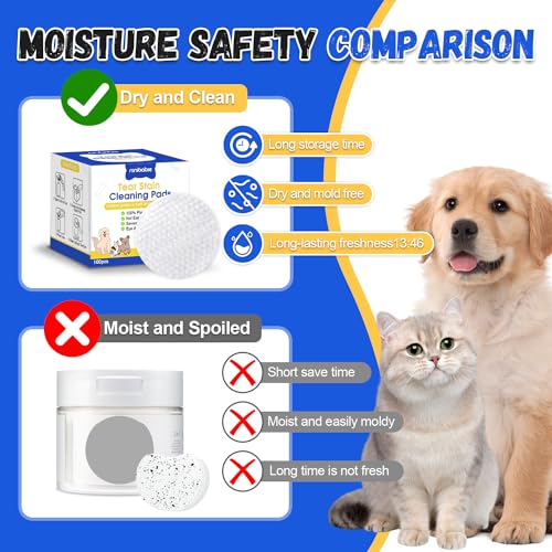 Tear Stain Cleaner for Dogs and Cats,Gently Remove Tear Stain,Eye Debris,Mucus Secretions with 200Pcs Eye Dry Wipes,Eye Cleaner Dry Pads,Not Easily Evaporated Tear Stain Cleaner for Dogs and Cats,Gently Remove Tear Stain,Eye Debris,Mucus Secretions with 200Pcs Eye Dry Wipes,Eye Cleaner Dry Pads,Not Easily Evaporated