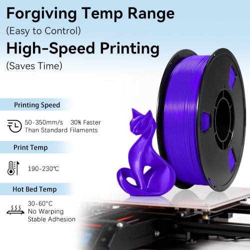 Image of Dynta PLA Filament 1.75mm 2x1KG Green+Purple 3D Filament for Printers