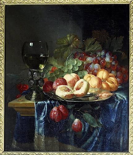Affiche Fruits et Vin Pieter De Ring impression sur toile 60x90cm pour décor mural