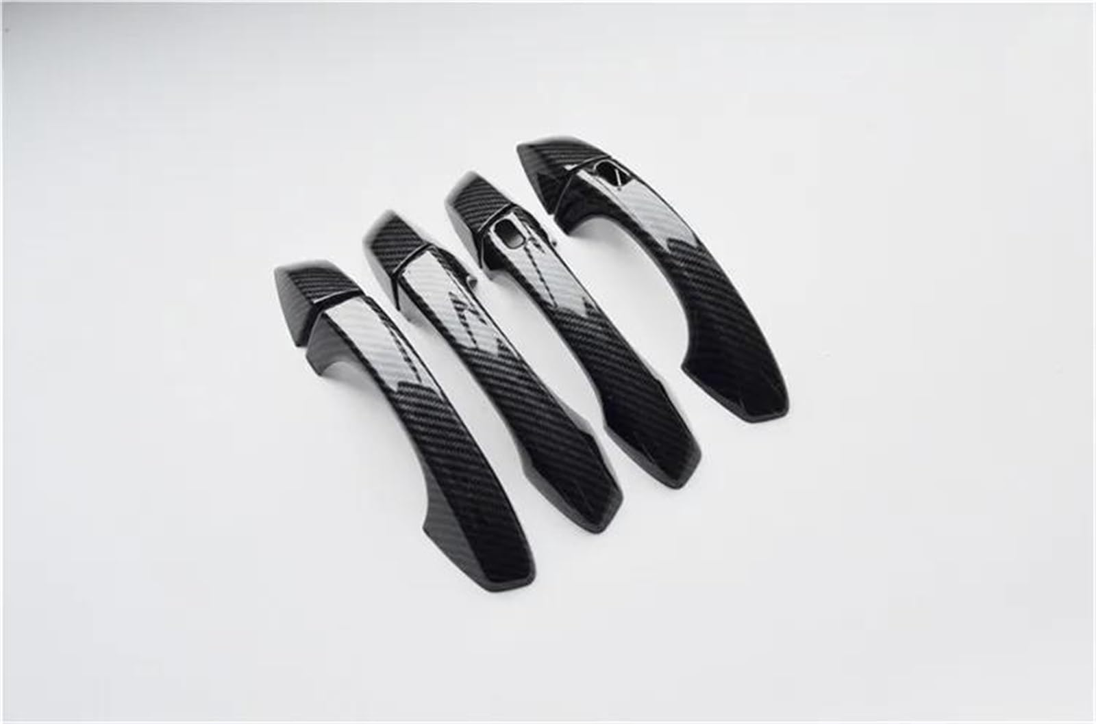 NOHEEU Car Exterior Door Handle Trim Cover Parts Accessories for Skoda for Kamiq 2018-2021(Black 2 Button)