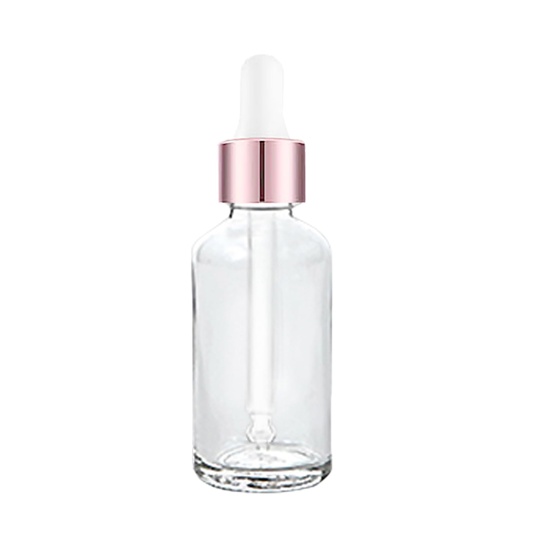 Tropfflaschen aus klarem Glas, mit Pipetten für ätherische Öle, Parfums (30 ml, Roségold), 48 Stück