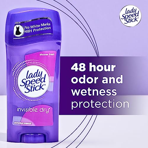 Lady Speed Stick 61015138 Deodorant For Women,Invisible Dry Shower Fresh- 2.3 Ounce (Pack Of 4), thumb #4