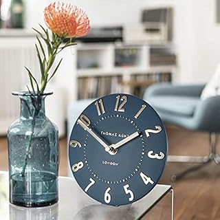 Thomas Kent Mulberry Design Mantle Clock in Midnight Blue - 6" London