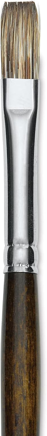 Silver Brush Limited 260110 Monza Flat Brush for Oil & Acrylics Paintings, Size 10, Long Handle