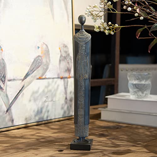 Guichifun Statue africaine - Figurine de collection - Figurine tribale traditionnelle - Décoration d'intérieur - Art africain abstrait - Statue décorative pour...