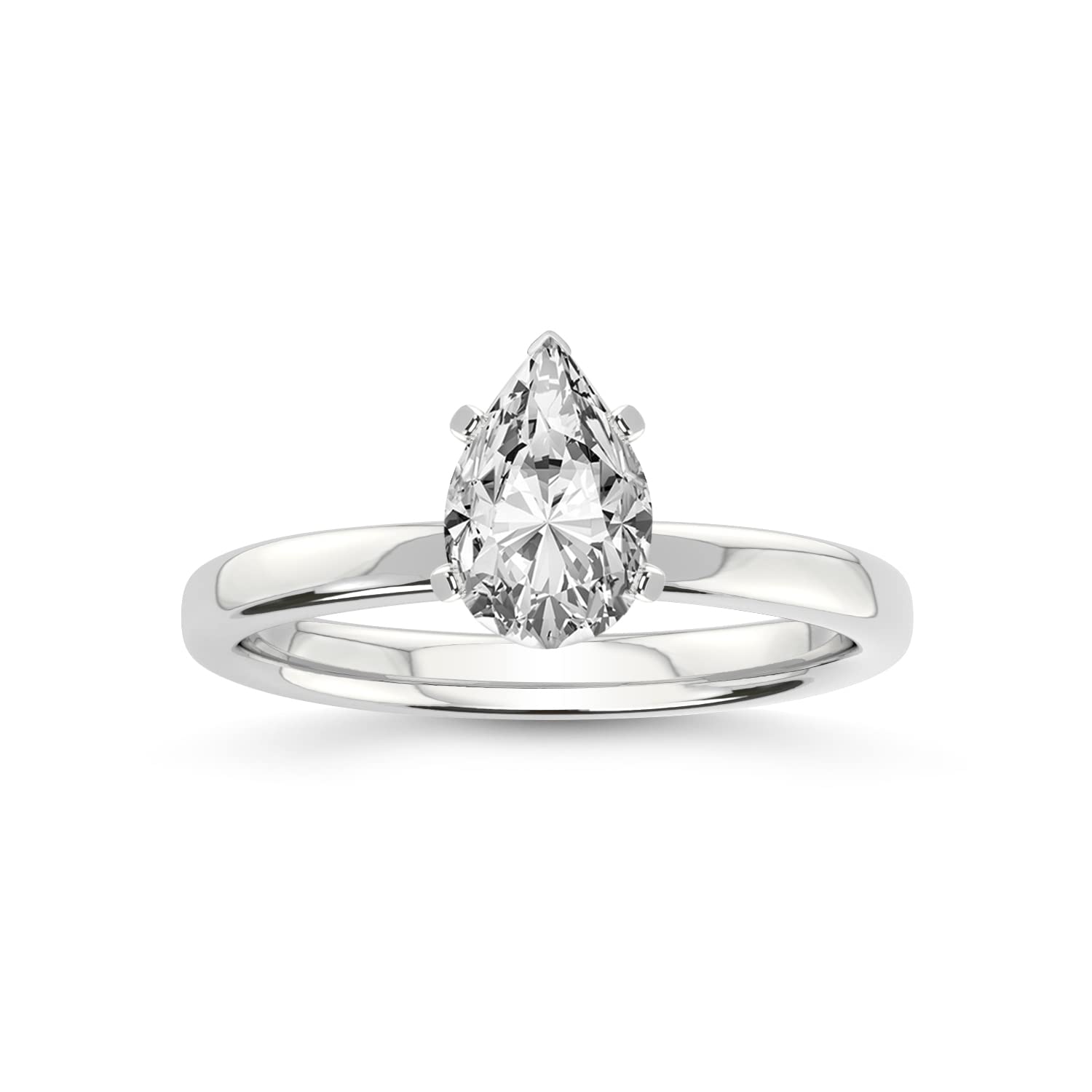 FRIENDLY DIAMONDS0.50 Ct - 2 Ct IGI Certified Lab Grown Diamond Ring | 14K Or 18K in White, Yellow Or Rose Gold | Four-Prong Solitaire Diamond Engagement Ring | FG-VS1-VS2 Quality