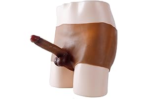 6.29-Inch Realistic Male Silicone Strapon Dildo For Gay Sex With Panties