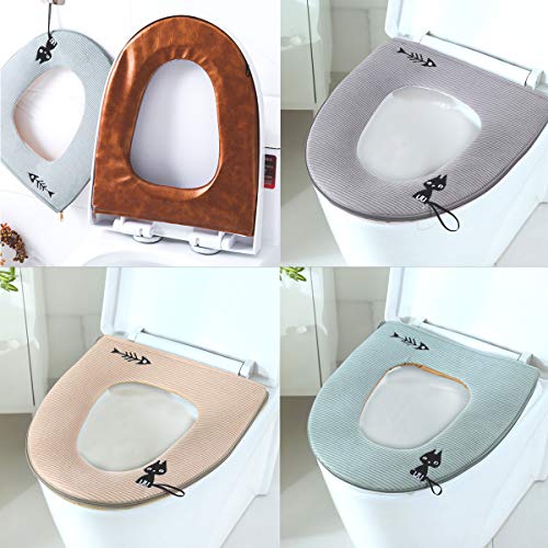 Toilettensitzbezug Universal, Jicyor 3pcs Tragbarer Heimtoilettensitzkissen mit reißverschluss und Aufhängeschlaufe toilettenbezug weich gepolsterter Bezug waschbare antibakterielles – Bild 8