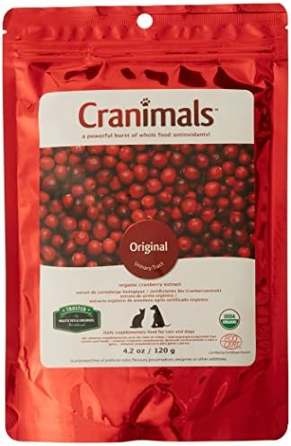 Cranimals Original Organic Cranberry for Dogs Supplement, for UTIs, Incontinence and Struvite Stones 120g