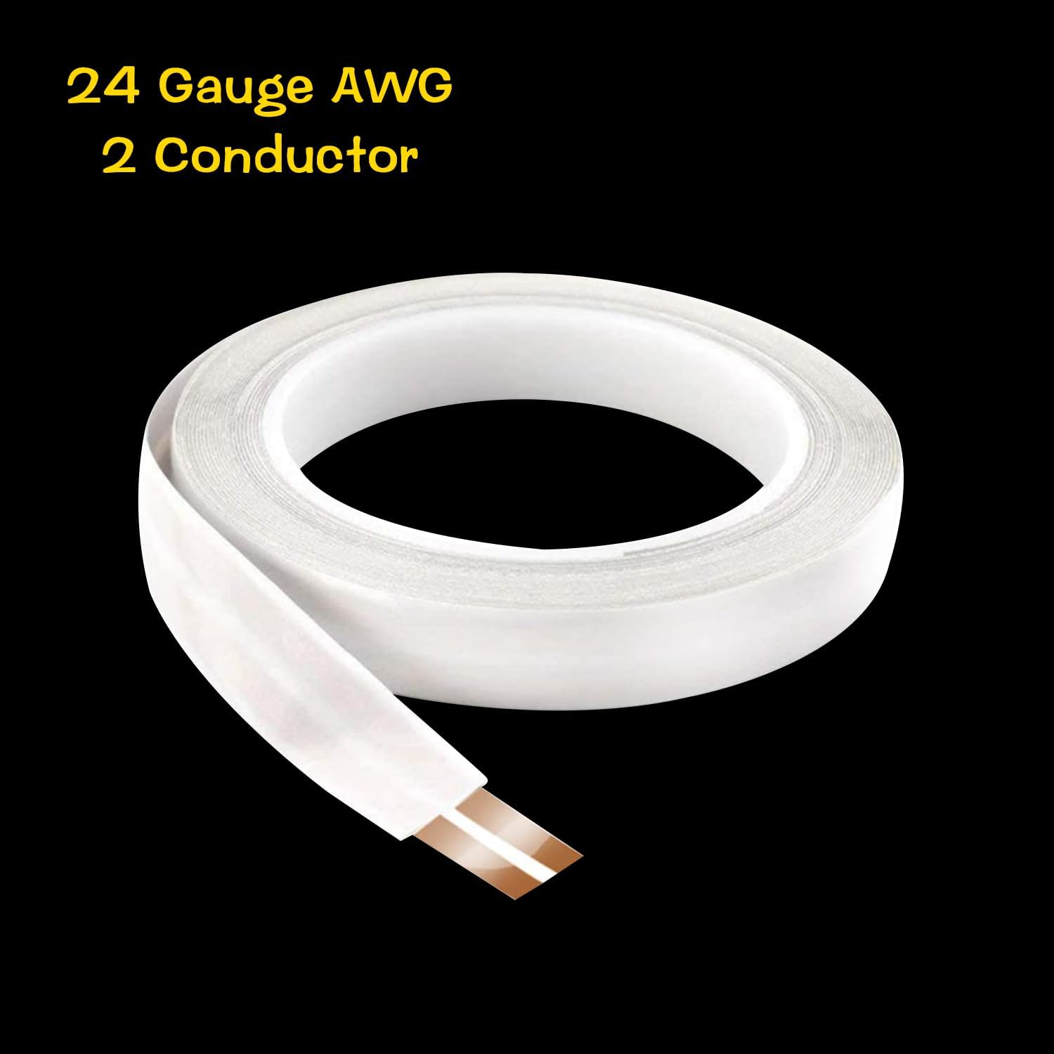 Câble audio auto-adhésif super plat de 15,2 m avec 2 convertisseurs