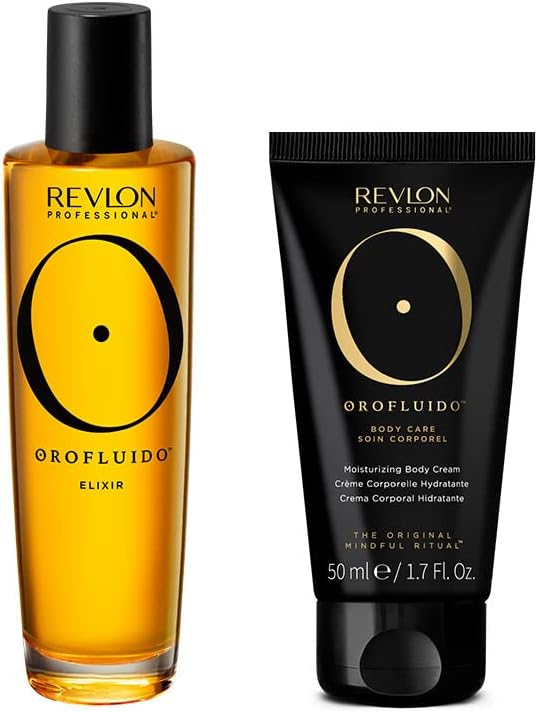 Revlon Professional Orofluido The Wellness Set Hair and Body, Argan Oil Hair Treatment, Moisturizing Body Lotion, Wellbeing Gift Set, Nourishing Hair Treatment, Argan Oil Gift Set 3 51J9bubbd3L. AC SL1000