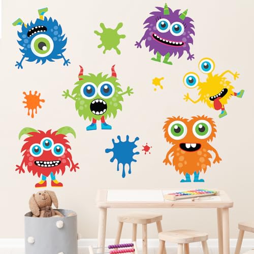 Vinilo Decorativo Mfault Monstruo Infantil 35x12 pulgadas miniatura 4