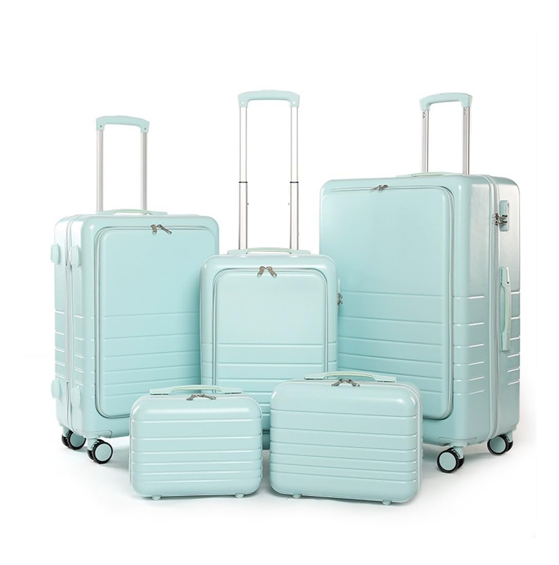 Zestaw walizek podróżnych, bagaż kabinowy bagaż walizka zestaw sztuk Carry On ABS + PC Spinner Trolley, trwała torba podróżna na bagaż podróżny (kolor: biały, rozmiar: 24+35.6 cm)