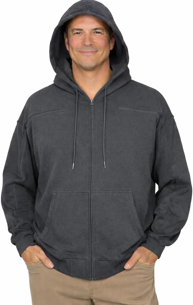 95% Cotton Hoodie with Full-Arm Access | Dialysis, Chemo & IV Infusion Sweatshirt | Unisex Relaxed Fit