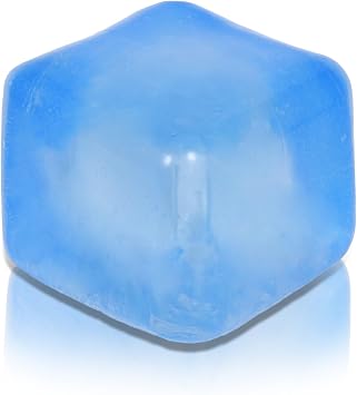 Large Anti-Stress Ball 7 cm - Squishy Cube Crumple Ball Sensory Fidget Toy for Children and Adults Gift Box Blue