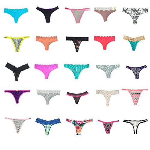 Variety of Womens Underwear Pack T-Back Thong Bikini Hipster Briefs Cotton Lace Panties3