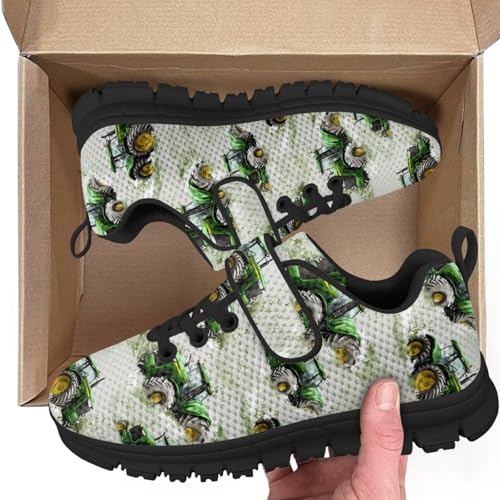 Tractors Shoes for Boys Size 11 Kids School Sneakers Breathable Mesh Low Top Walking Shoes Casual Anti-Slip Athletic Running Shoe with Adjustable Strap2