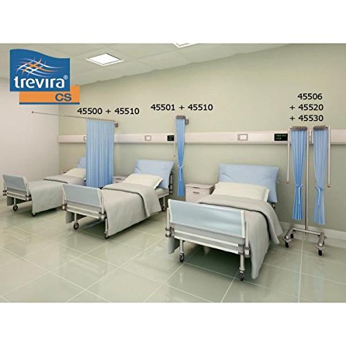 GIMA 45510 Tenda Trevira per Braccio a Parete e Cabine, 225 cm Larghezza x 180 cm Altezza, Azzurra
