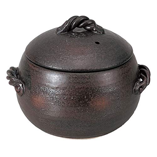 Amazon | 【四日市 萬古焼】 みすずのご飯鍋 3合 炊き [21cm×18cm×高さ
