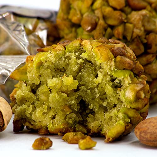 Sizilianische Mandelpaste mit gehackte PISTAZIEN (400 gr). RAREZZE: typisch sizilianische Köstlichkeiten, Cannoli, Cassate, nach sizilianischer Konditorenkunst Cover