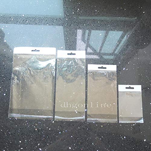 micoshop - 100 Bolsas para Violonchelo (Polietileno resellable con Etiqueta de Agujero para Colgar y Solapa para la Manga, tamaño OPP)