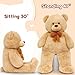 MorisMos Big Teddy Bear 4 ft Stuffed Animal for Mom, 47in Cuddly Stuffed Brown Bear, Baby Shower Decor,Life Size Giant Teddy for Mommy,Kids,Girlfriend,Wife