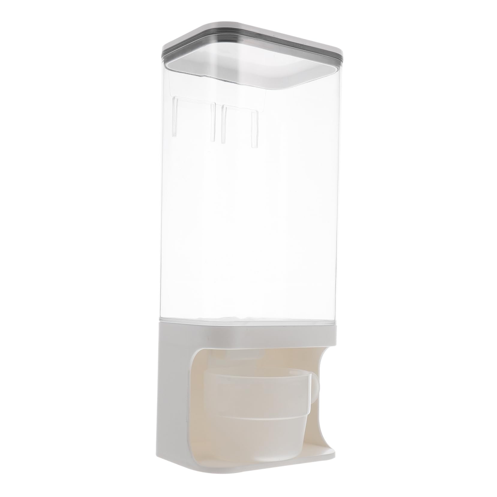 ibasenice Wall Mount Food Storage Container Sealed Pet Food Bin with Double Mouth Design Odor Moisture for Dogs and Cats Keeps