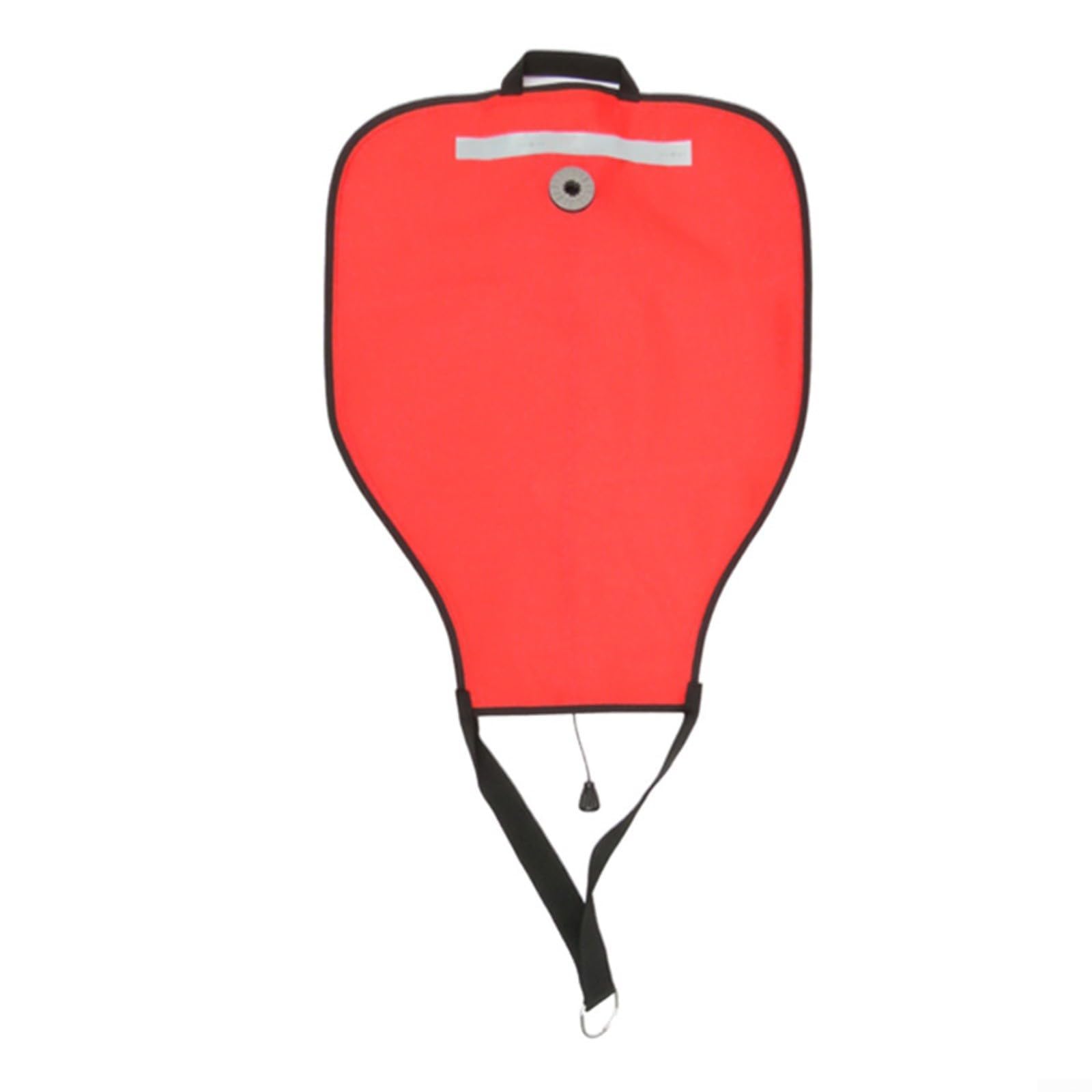 Sacca di sollevamento ad alta visibilità, 22,7 kg, pieghevole, in nylon rosso, con valvola regolabile, borsa di sollevamento per immersioni subacquee (rosso)