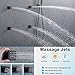WHSHOWER Matte Black Shower System Digital Display Full Body Shower System with 16 x 26 Inch Ceiling Rain LED Shower Head, Handheld Shower and 6 PCS Body Jets