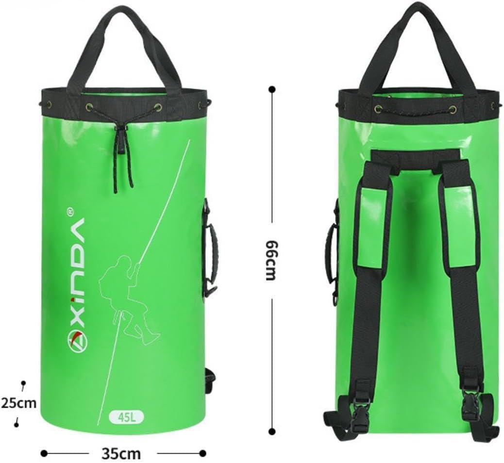 Rope Storage Carrier for Climbing and Hiking, Green, 25cmx35cmx66cm
