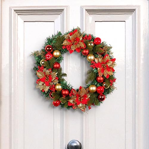 Couronnes de fleurs rouges de qualité supérieure pour décorations extérieures - 6