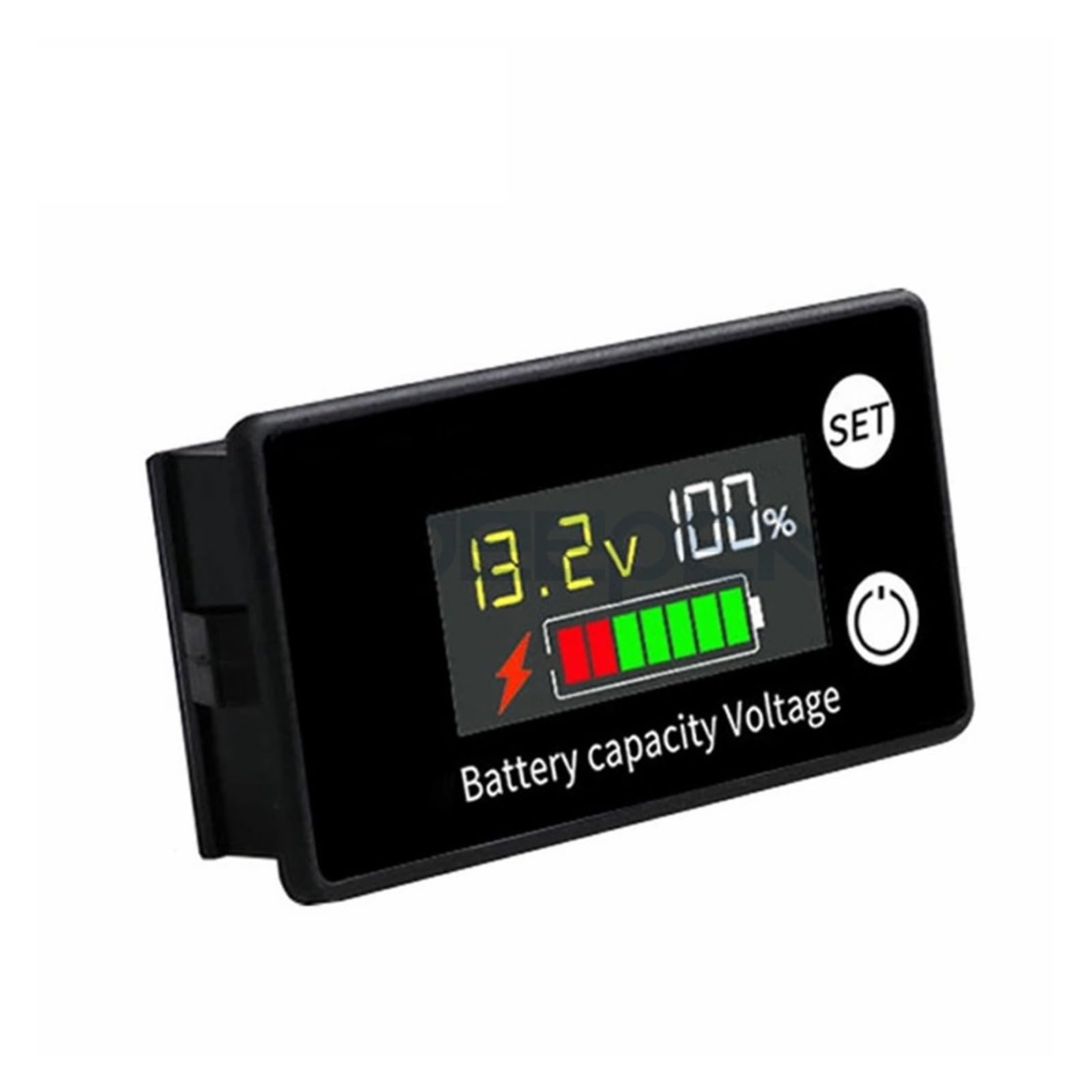 DEWIN Indicatore Di Capacità Batteria DC 8-100V – Misuratore A LED Per Batterie Al Litio E Piombo-Acido, Con Protezione Inversione E Memoria