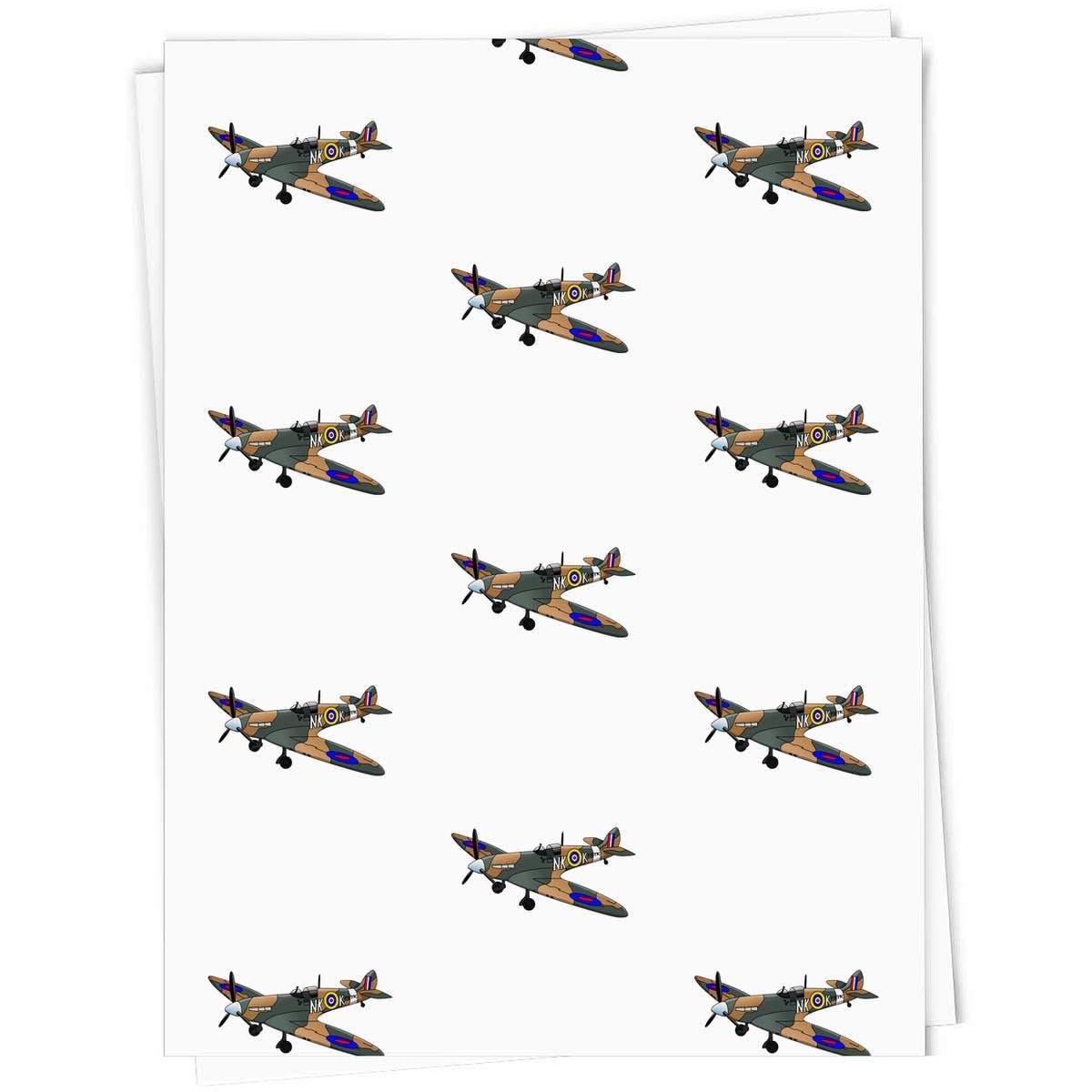 Azeeda A1 'WW2 Spitfire Plane' Gift Wrap/Wrapping Paper Sheet (GI00017013)