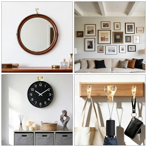 SZWLJ 72 Stück Bildhaken Set ,inkl 20,30 & 50 lbs Haken für Bilder und Nägel – Bildhaken zum Nageln zum Aufhängen von Uhren, Fotos, Taschen, Leinwandgemälden an Harten Wänden.