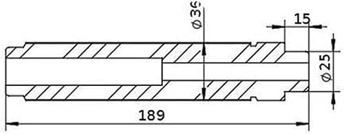 Miniatura 7 de LINISHOP Piezas de balanceador de neumáticos 7.441 in Rosca Rueda Balanceador Conversión Eje Roscado Herramientas de reparación de neumáticos Acero